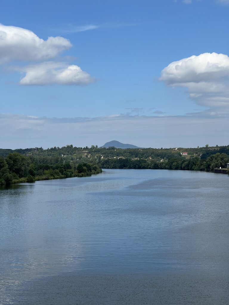 Pohled na Labe z mostu ve Štětí_Polabí