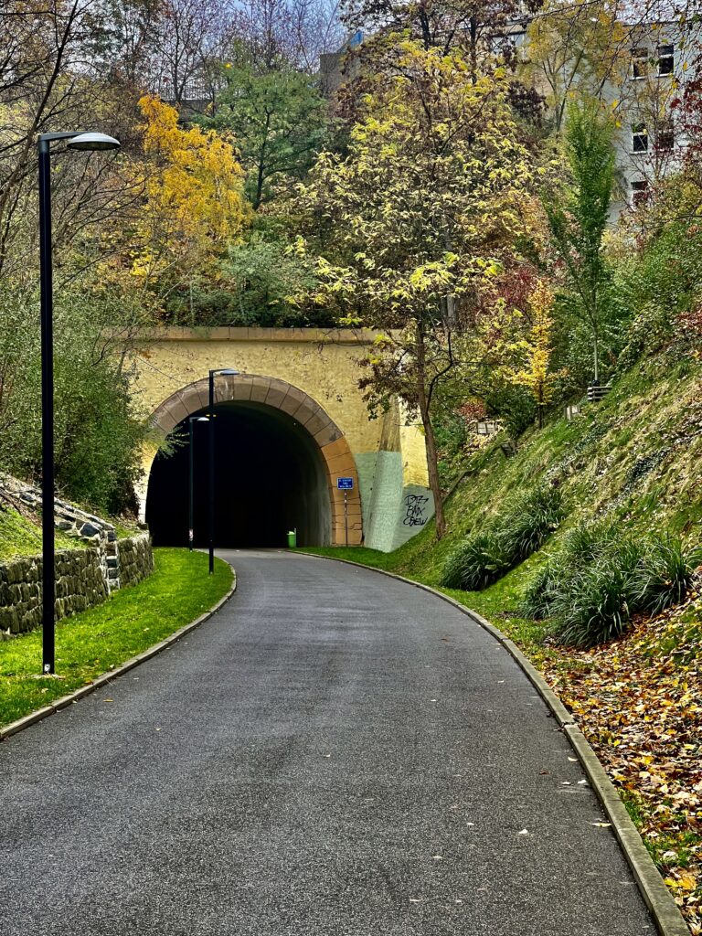 Cyklostezka Vítkov_po bývalé železniční trati_tunel