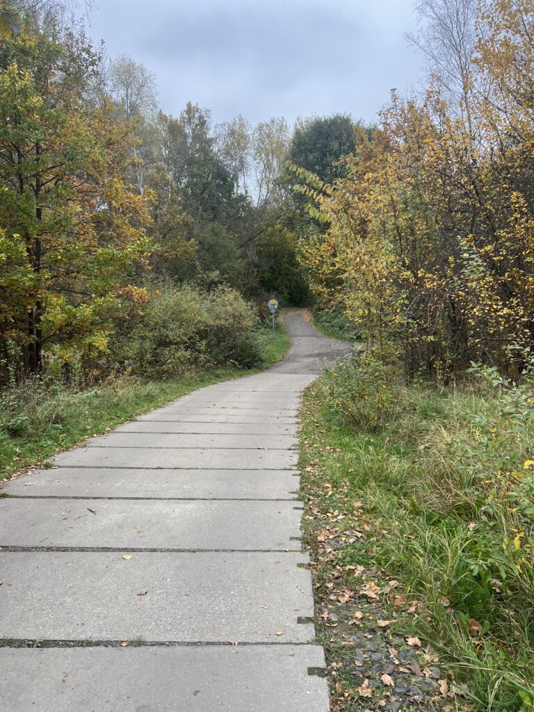 Vjezd na cyklostezku Varhany