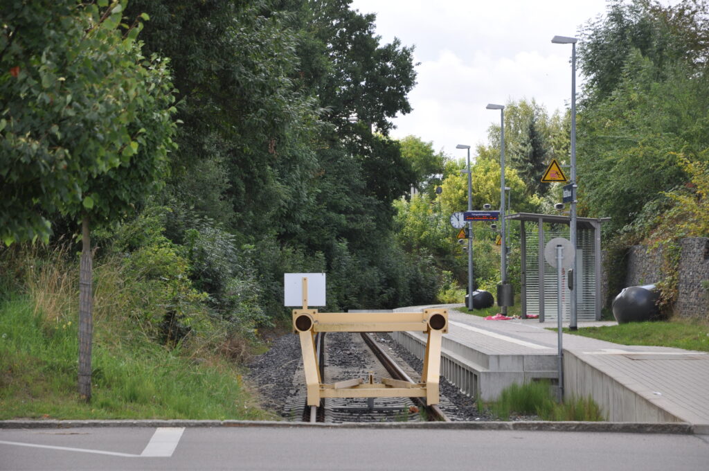 Konec stezky_Bockl-Radweg_železniční cyklostezka